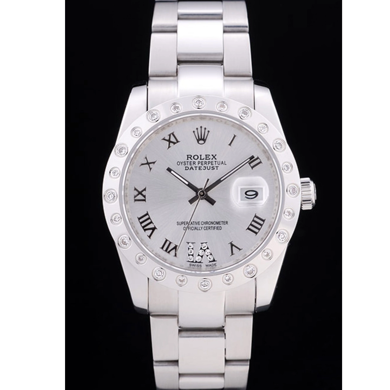 Good Copy Rolex Watches Silver Datejust 7468 Dial Rolex Bezel Diamond 0617